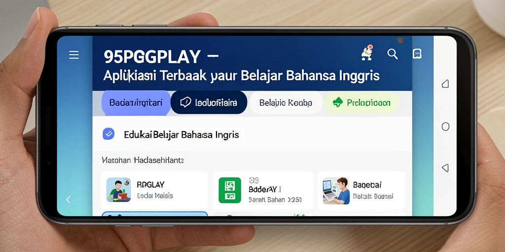 Tampilan antarmuka aplikasi 95PGPLAY yang interaktif dan user-friendly.