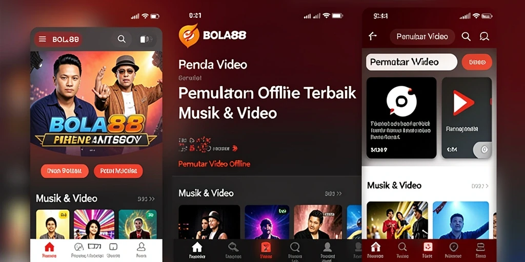 Antarmuka pengguna BOLA88 menampilkan fitur Pemutar Video Offline yang intuitif.