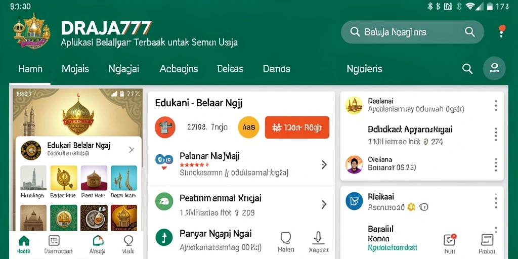 Tampilan antarmuka DRAJA777 yang menarik dan user-friendly.