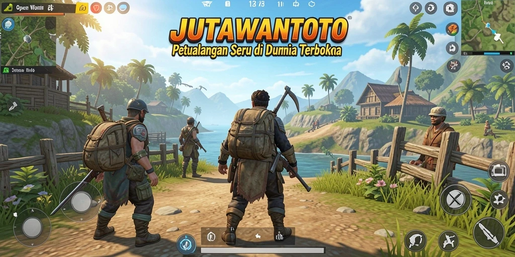 Tangkapan layar menampilkan pengalaman bermain <strong>JUTAWANTOTO</strong> yang imersif dalam dunia terbuka.