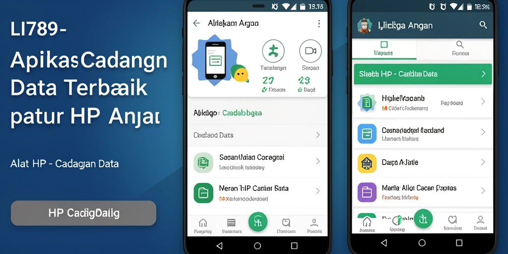 Antarmuka aplikasi LI789 untuk pencadangan data yang mudah digunakan.