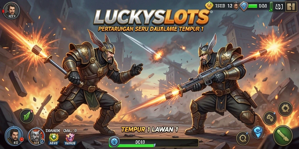 Tampilan antarmuka gameplay LUCKYSLOTS yang menarik dan intuitif.