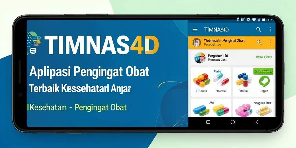 Tampilan antarmuka aplikasi Pengingat Obat TIMNAS4D yang sederhana dan fungsional.