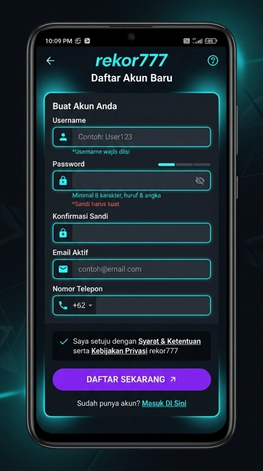 Buat Akun Baru di rekor777 Mudah dan Cepat